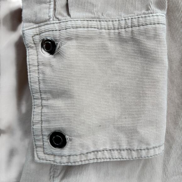 Free People Revolve Baby Cord Buttondown Jacket Shacket Women's SZ S Beige Boho - Picture 8 of 16